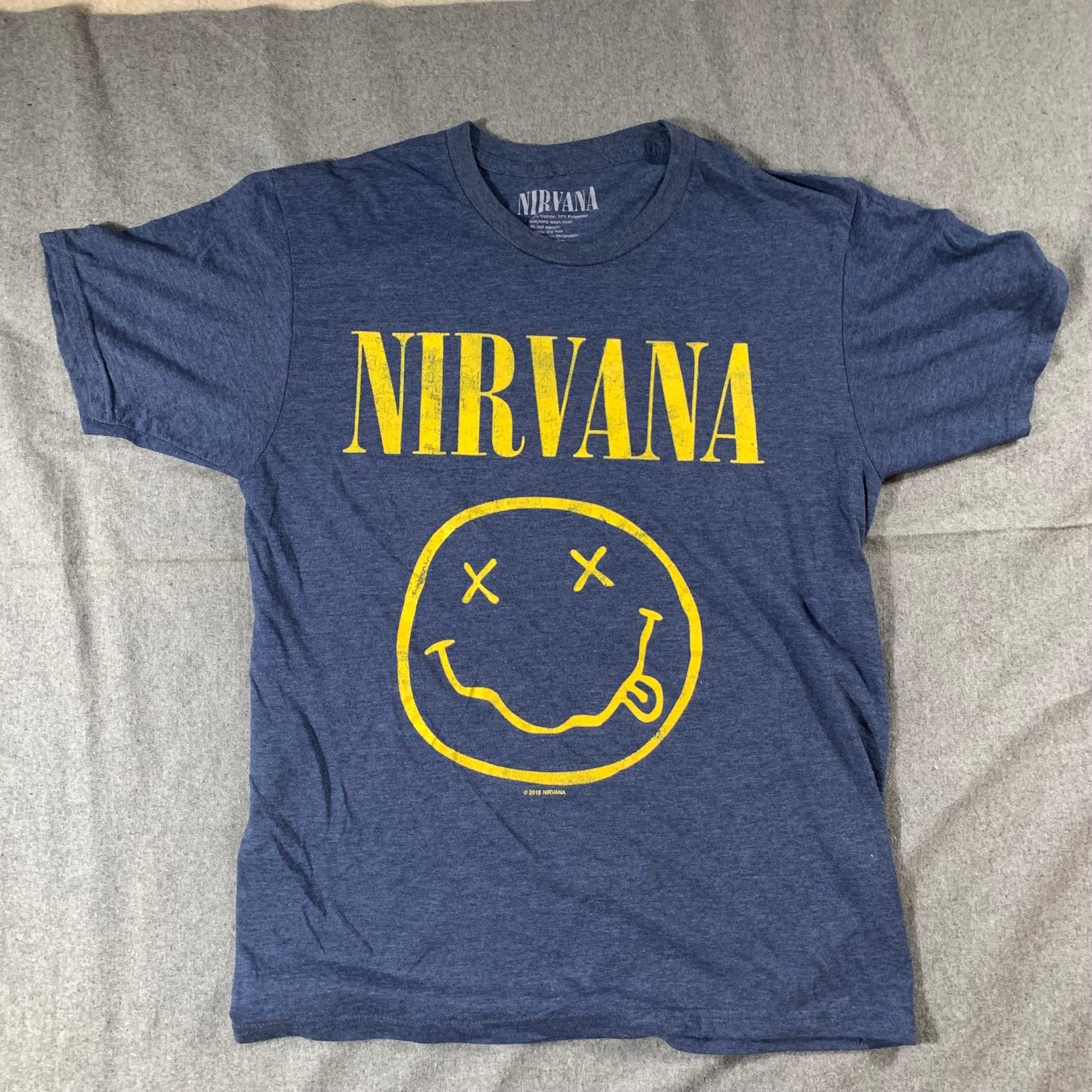 Nirvana NIRVANA Shirt Women Medium Blue Casual Size M / US 6-8 / IT 42-44 - 1 Thumbnail