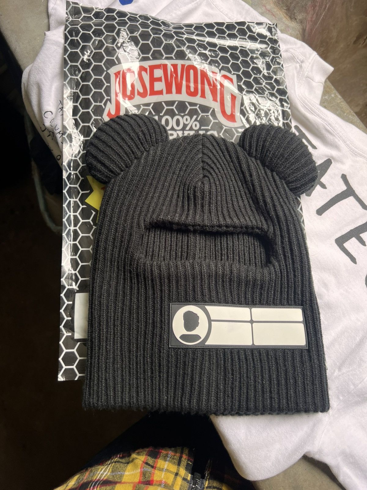 Japanese Brand Jose Wong ABCD mask beanie with ears Size ONE SIZE - 1 Thumbnail