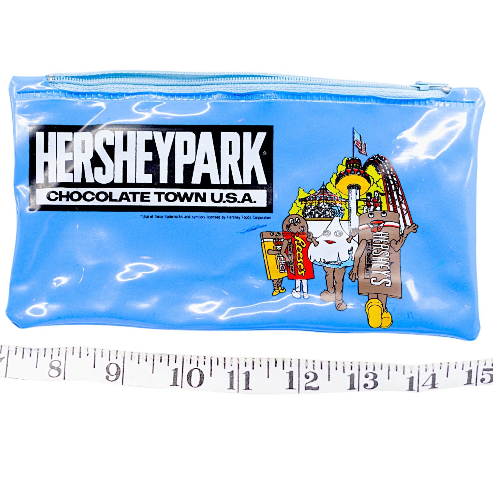 Chocolate HersheyPark Chocolate Town USA Pencil Bag 8"x4.5" Size ONE SIZE - 8 Thumbnail