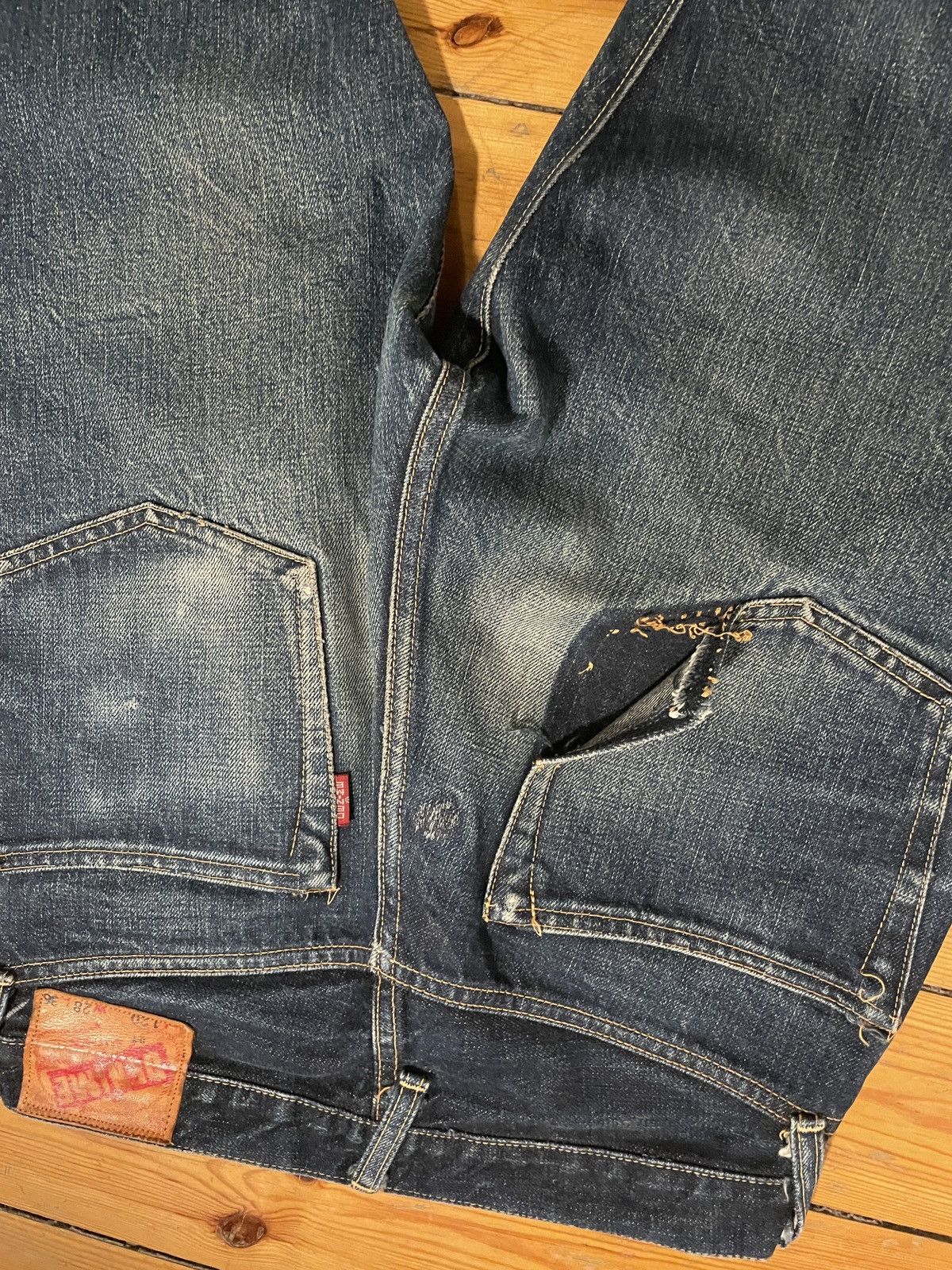Denime 90:s Japanese selvedge ”Denime” lot 120 Size US 28 / EU 44 - 3 Thumbnail
