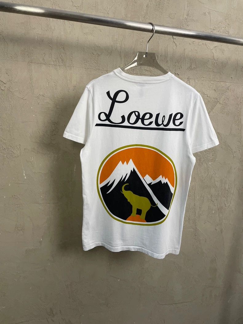 Loewe LOEWE White short sleeve T-shirt with landscape logo on th Size S / US 4 / IT 40 - 5 Thumbnail