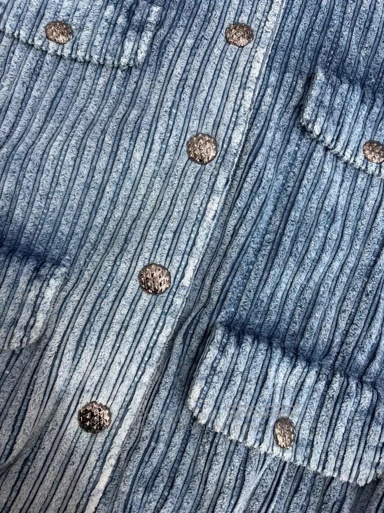 Chanel Chanel Blue diamond corduroy jacket Size XS / US 0-2 / IT 36-38 - 3 Thumbnail