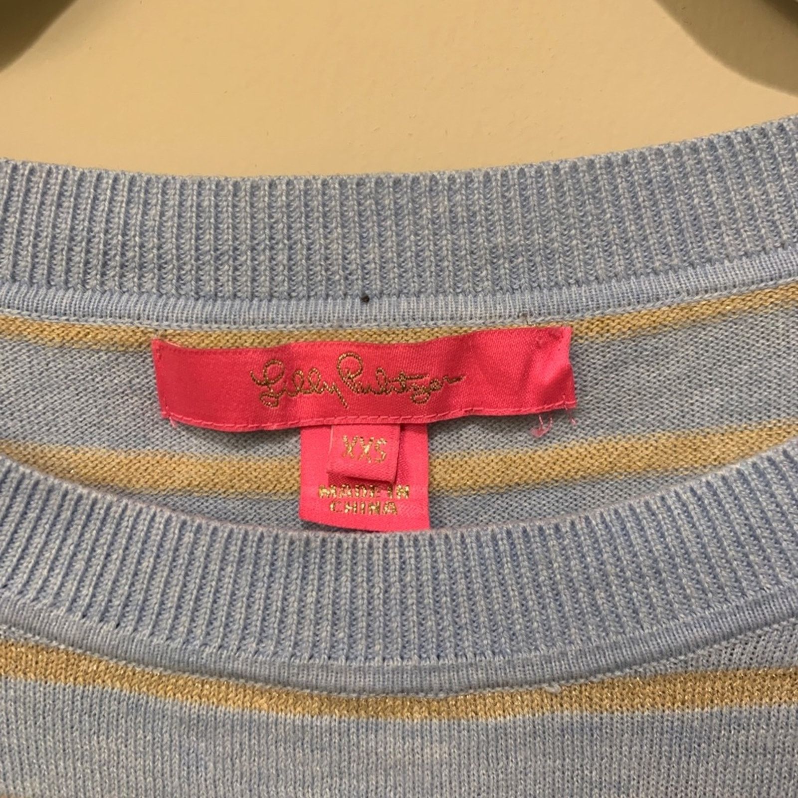 Lilly Pulitzer Lilly Pulitzer Cobo Boatneck Striped Blue Gold Sweater XXS Size XXS / US 00 / IT 34 - 5 Thumbnail