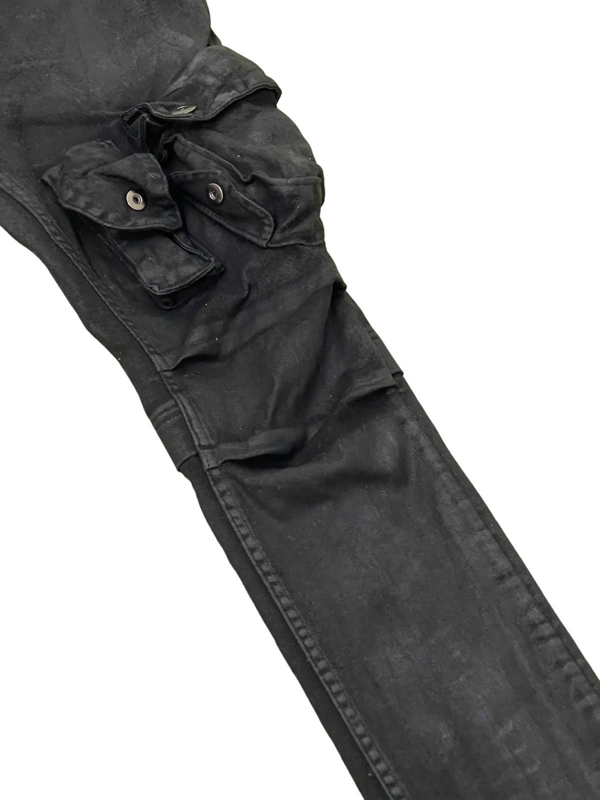Japanese Brand Cargo Skinny Stretch Glamour Cotton Waxed Gas Mask 8🟦8 Size US 30 / EU 46 - 8 Thumbnail