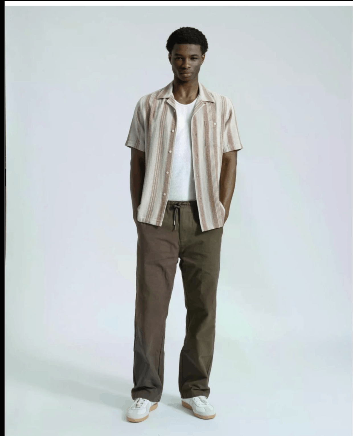 Far Afield Sand/ Red Stripe "Selleck" Camp shirt Size US M / EU 48-50 / 2 - 5 Thumbnail