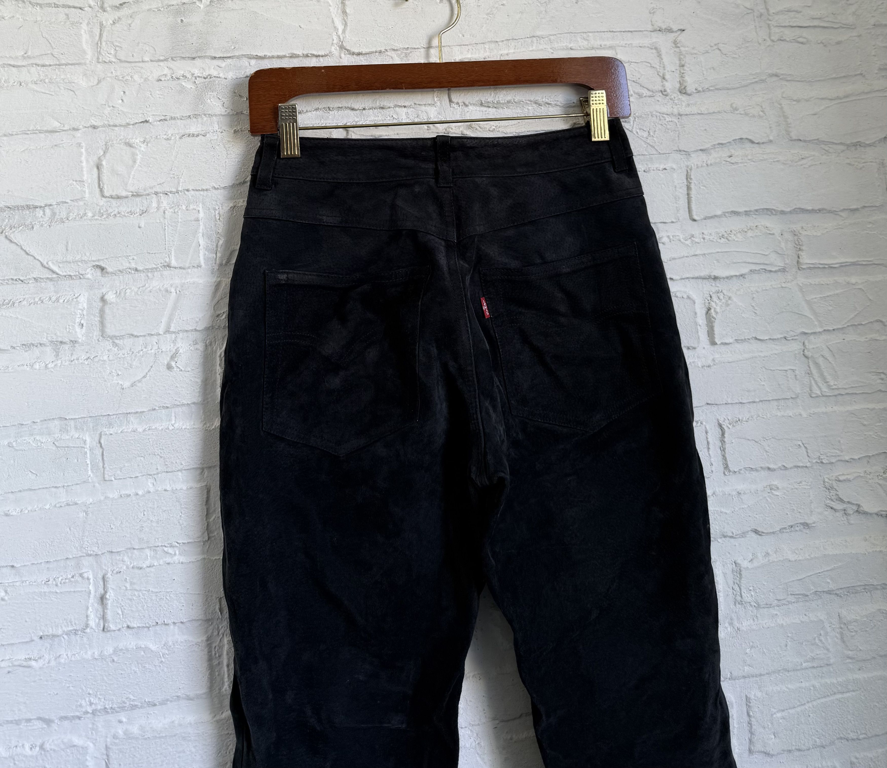 Levi's Vintage 90s Levi’s Leather Pants Bootcut Y2K Low Rise size Size 25" / US 0 / IT 36 - 8 Thumbnail