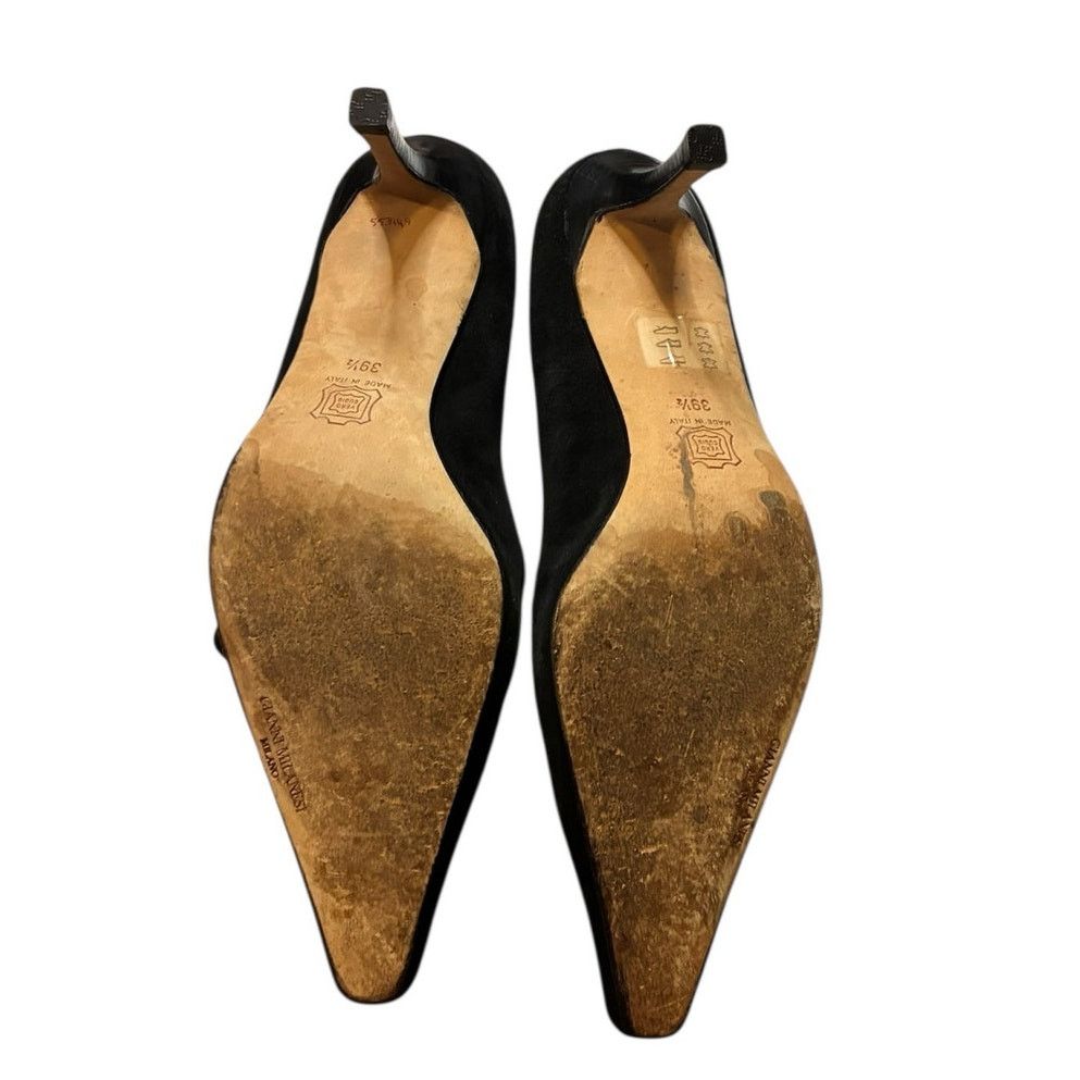 Gianni Valentino Gianni Milanesi Black Suede Pointed Pumps EU 39.5 Italy Size US 9 / IT 39 - 3 Thumbnail
