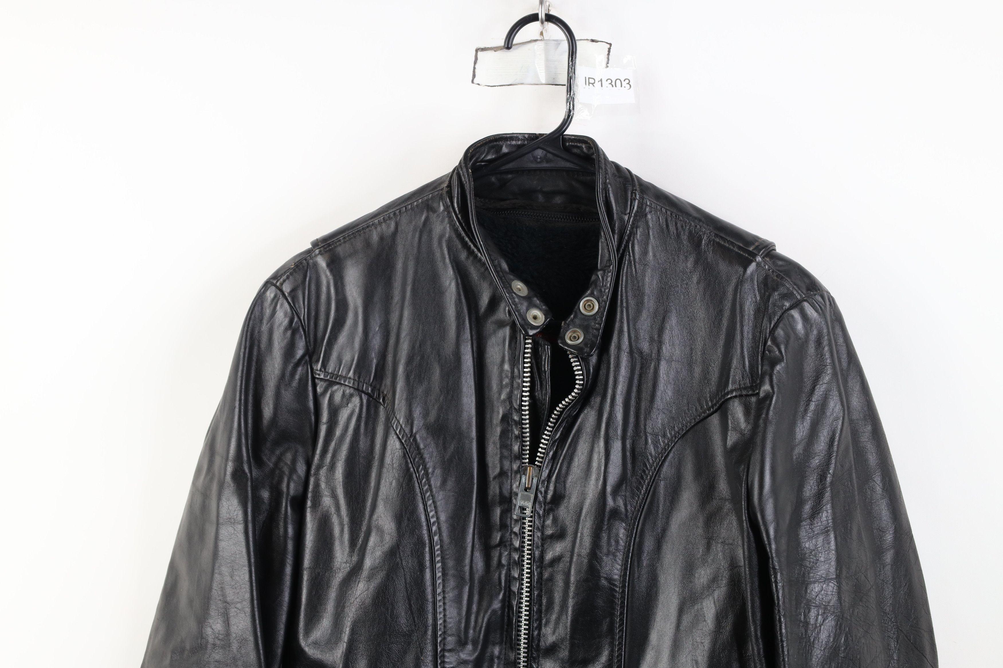 Vintage Vintage 60s 70s Leather Buckle Back Cafe Racer Jacket USA Size US L / EU 52-54 / 3 - 2 Thumbnail