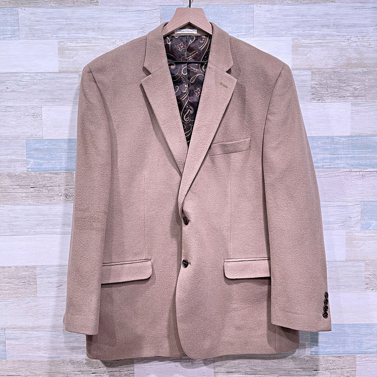 Lauren Ralph Lauren LRL Ralph Lauren Flannel Sport Coat Tan Wool Blend Mens 48R Size 48R - 1 Thumbnail