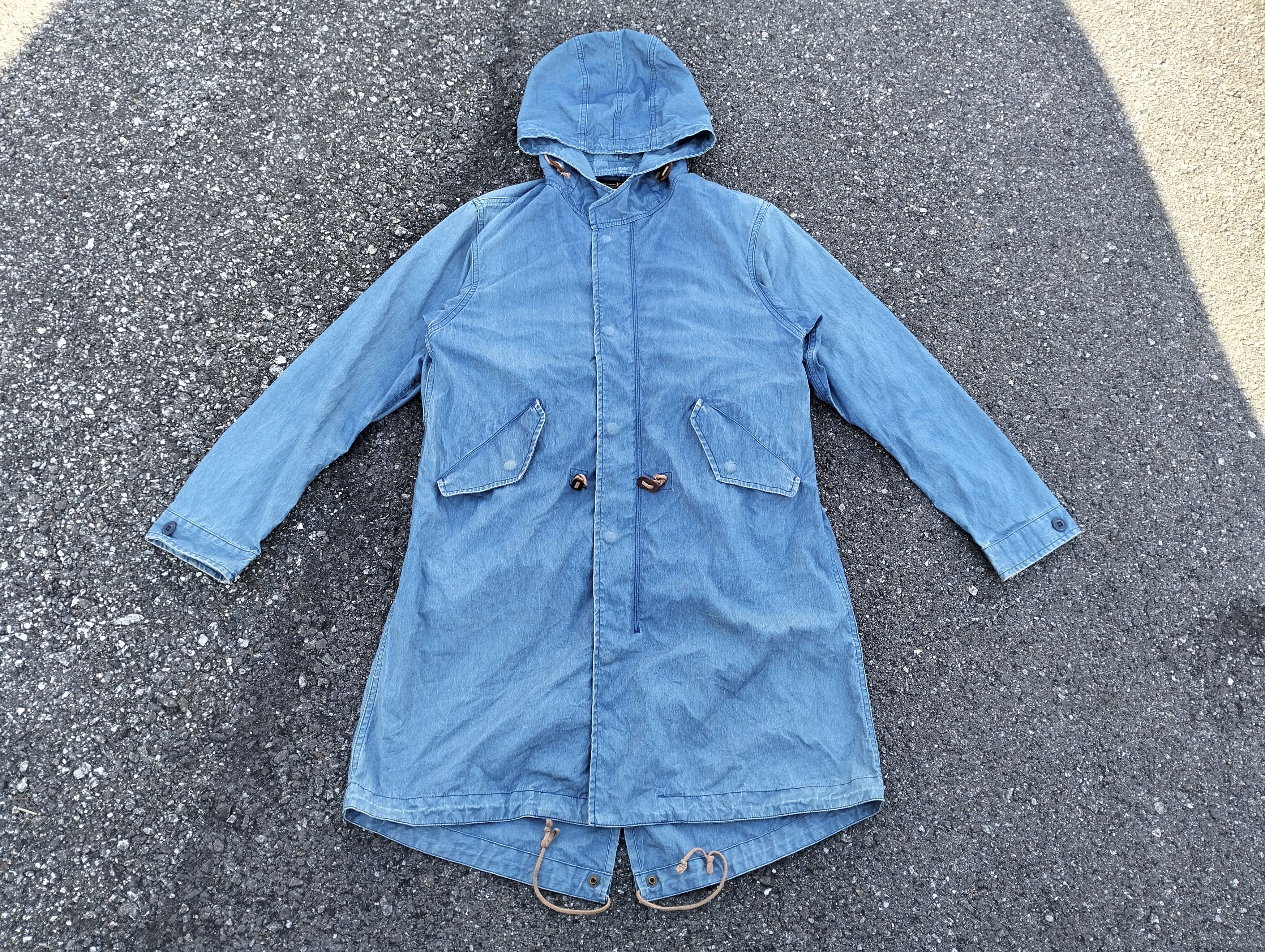 Freemans Sporting Club Vintage Freemans Sporting Club Soft DenimLong Jacket Hoodie Size US M / EU 48-50 / 2 - 1 Thumbnail