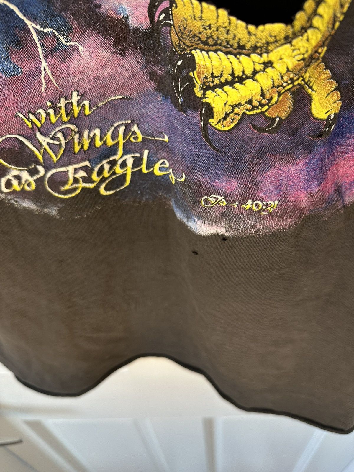 Vintage Vintage 1970s distressed eagle shirt Size US XL / EU 56 / 4 - 4 Thumbnail