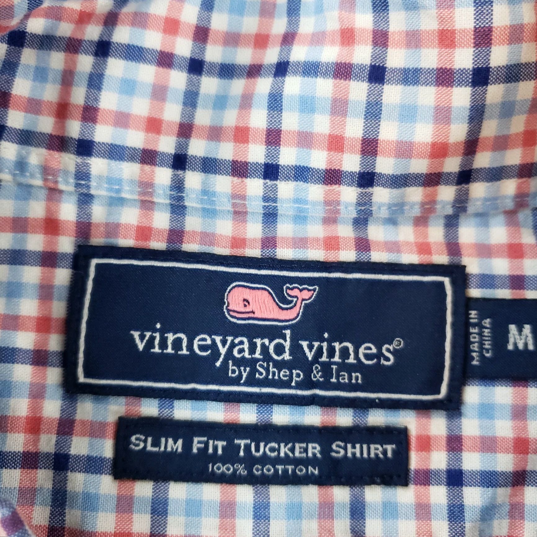 Vineyard Vines Vineyard Vines Mens Slim Fit Plaid Button Up Shirt Blue Medium Size US M / EU 48-50 / 2 - 5 Thumbnail
