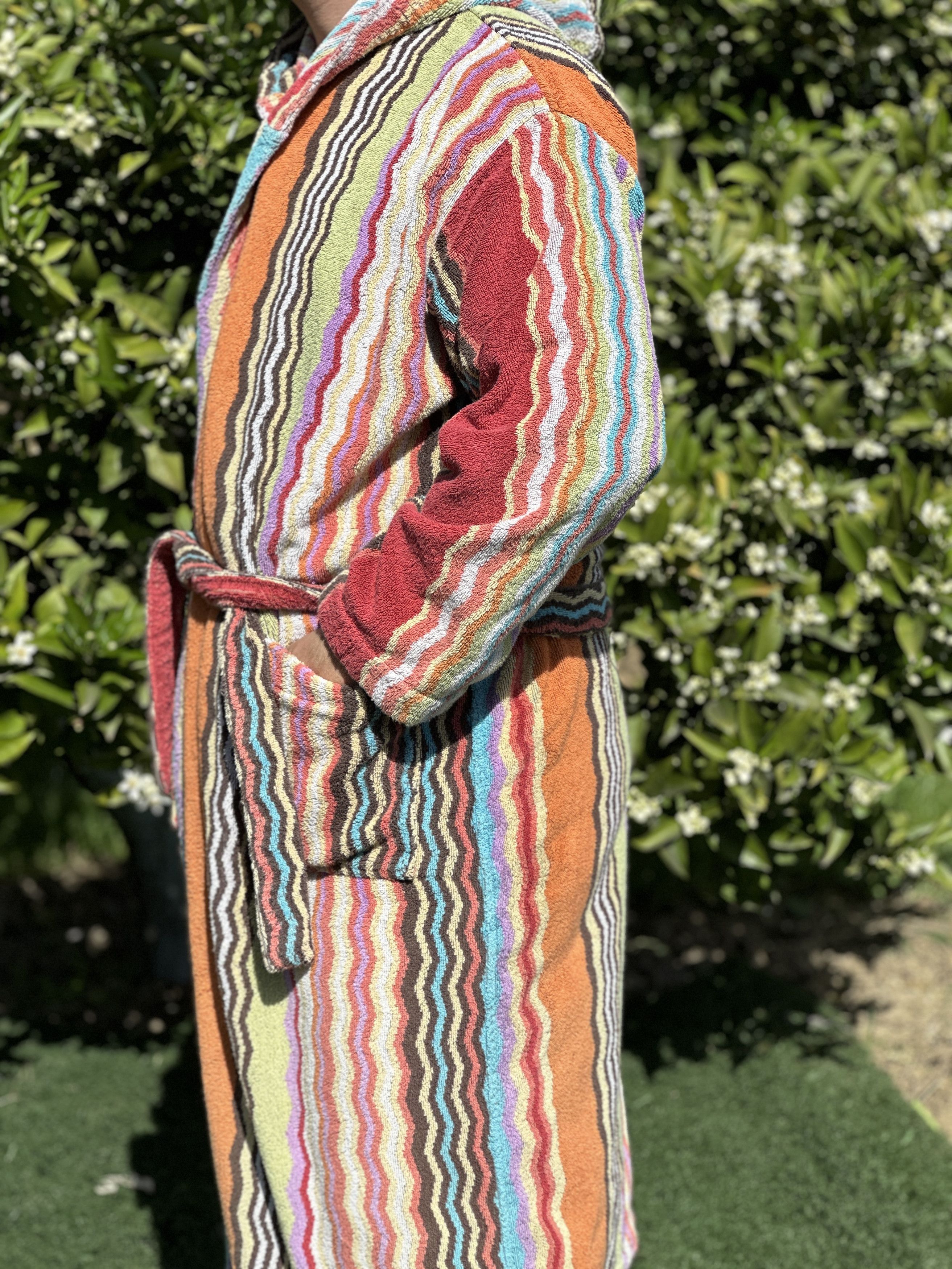 Missoni Rainbow Bathrobe Missoni 3D Knit Stripe Retro Size XL Size US XL / EU 56 / 4 - 8 Thumbnail