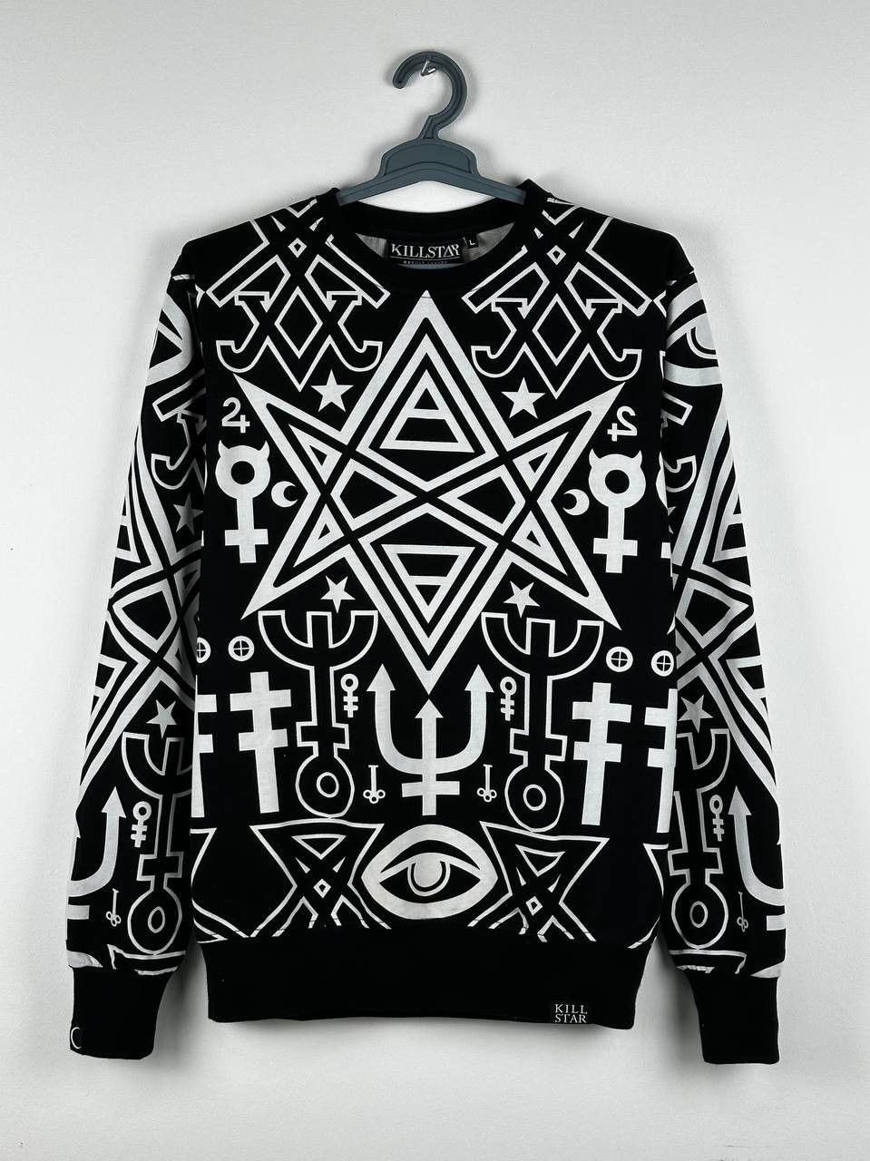 Japanese Brand × Killstar Killstar Satanic Sweatshirt Too Rare To Die Black/White Size US L / EU 52-54 / 3 - 1 Thumbnail