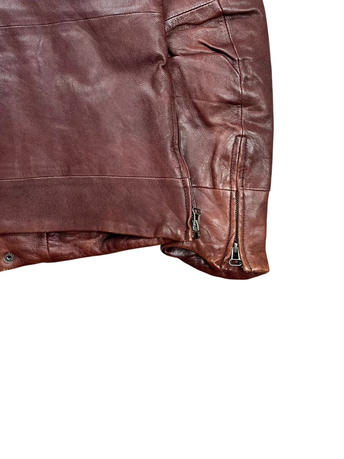Morgan Homme 2000s Morgan Homme - Red Wine Leather Bono Jacket Size US M / EU 48-50 / 2 - 7 Thumbnail