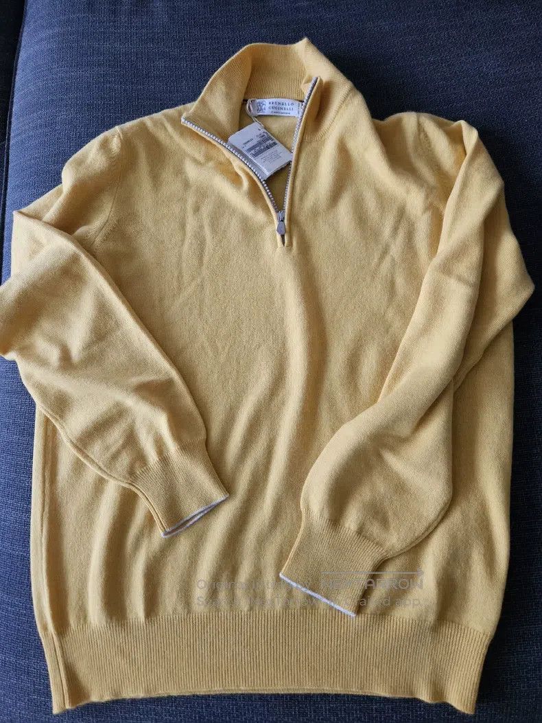 Brunello Cucinelli Brunello Cucinelli Zipper Collar Cashmere Sweater Size 48, Size US M / EU 48-50 / 2 - 1 Thumbnail