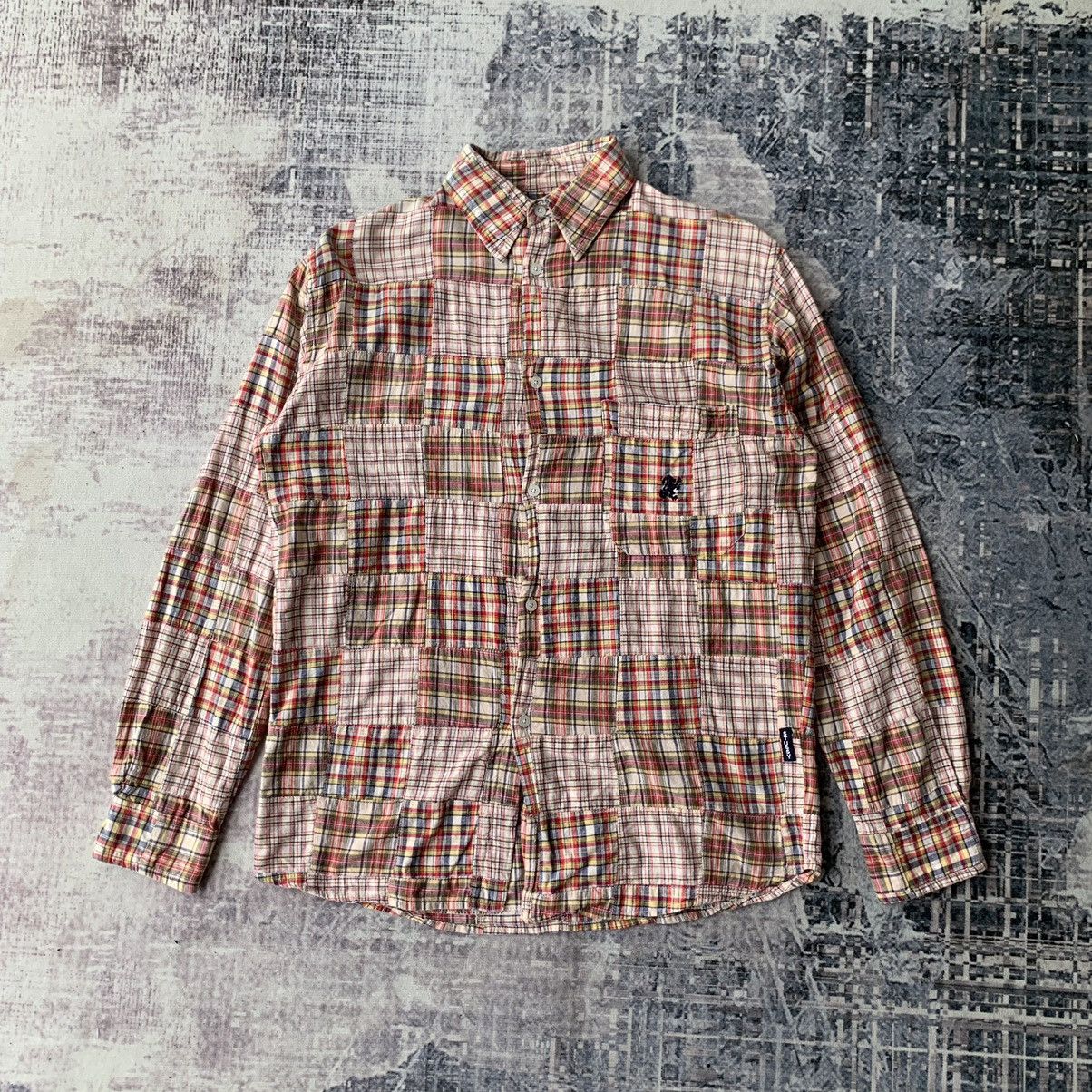 Stussy × Vintage 90’s Stussy Patchwork Button Up Size US S / EU 44-46 / 1 - 1 Thumbnail