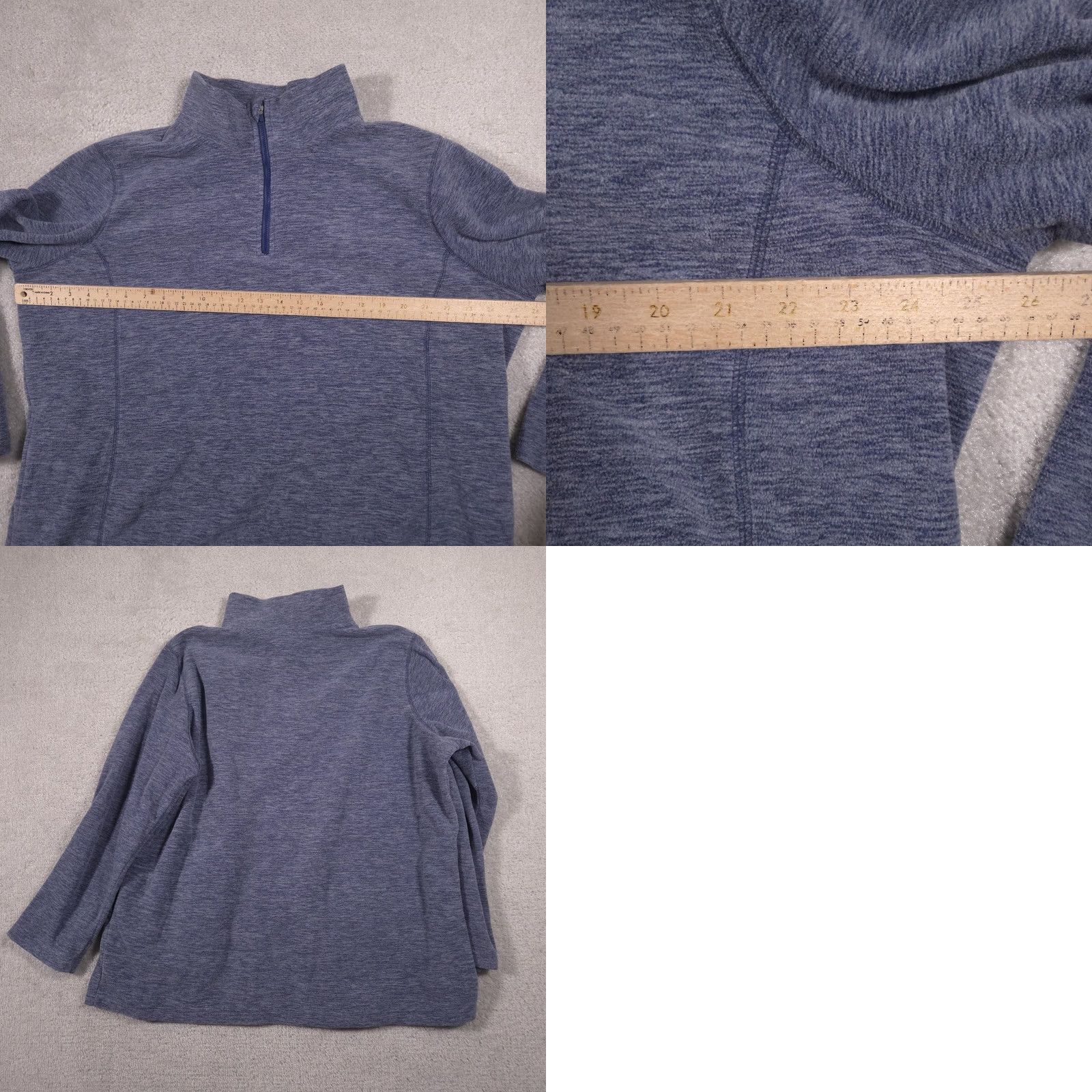 Vintage Woman Within Sweater Plus 18/20 Blue Fleece 1/4 Zip Mock Neck Pullover Shirt Womens Long Sleeve Raglan Knit Casual Winter Vintage: No? Size XXL / US 16-18 / IT 52-54 - 8 Thumbnail