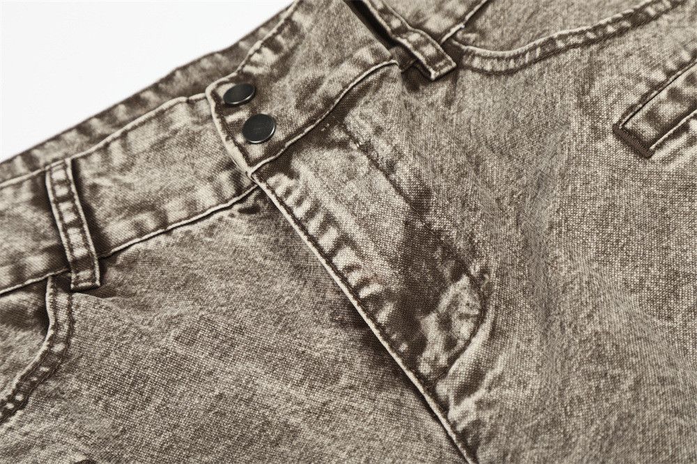 Jean Heavy-duty washed distressed men's punk loose jeans Size US 32 / EU 48 - 3 Thumbnail