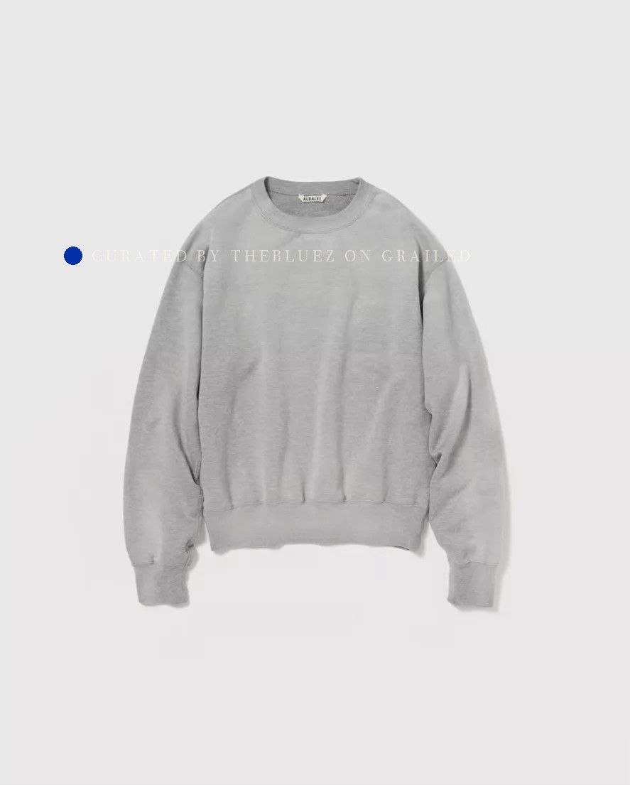 Auralee Soft Gray Pima Cotton Sweatshirt Size US L / EU 52-54 / 3 - 1 Thumbnail