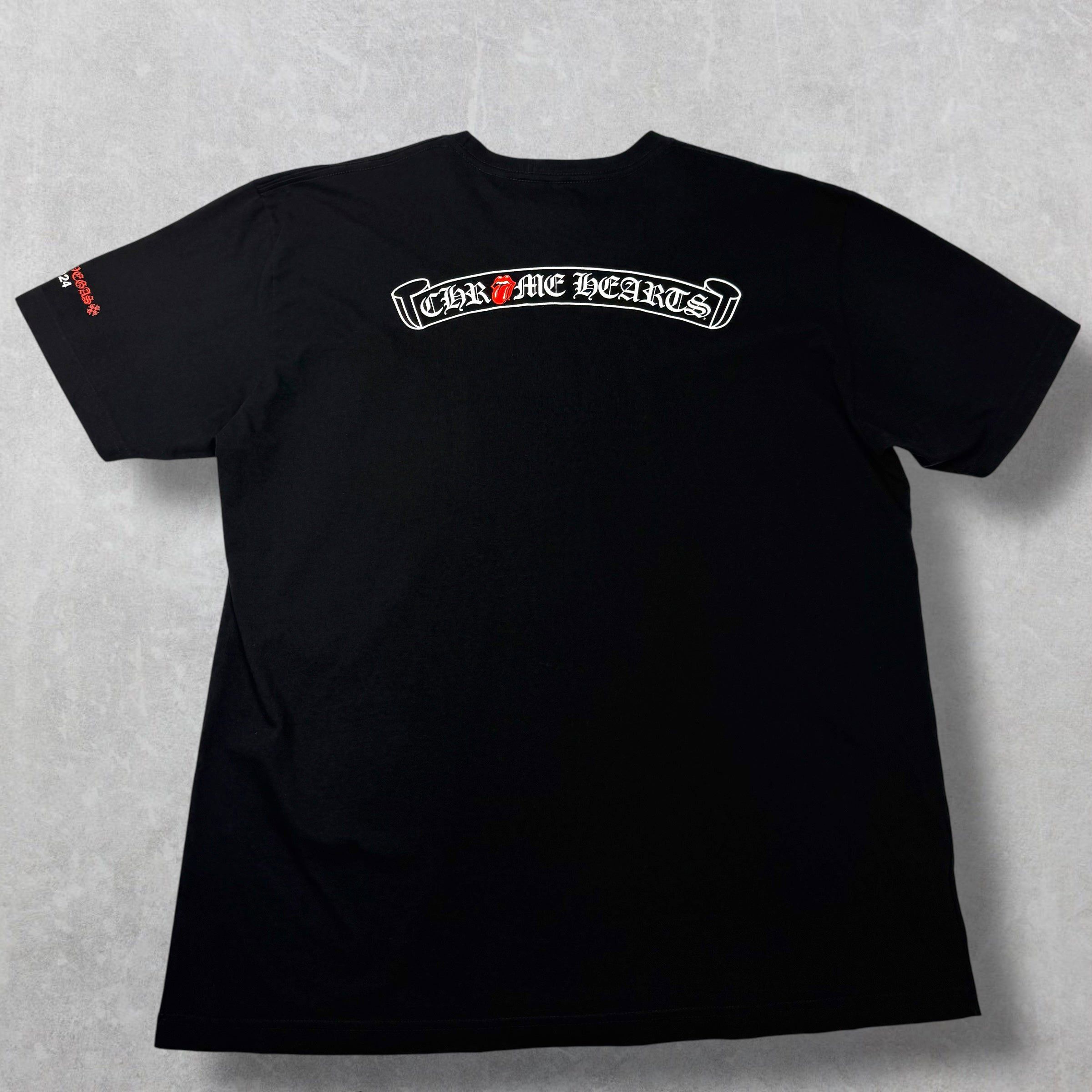 Chrome Hearts Chrome Hearts Rolling Stones Neck Logo Tee XXL Size US XXL / EU 58 / 5 - 2 Thumbnail
