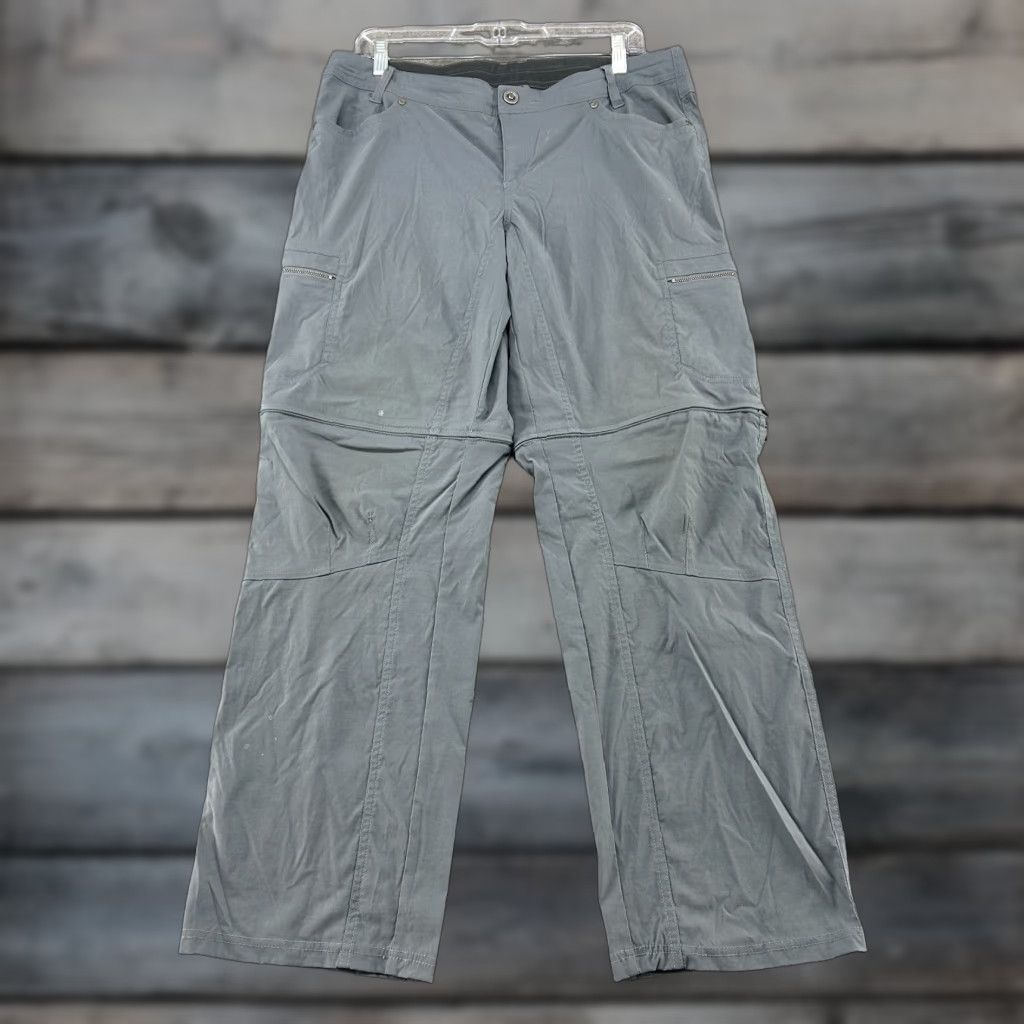 Vintage VINTAGE Kuhl Pants Women 12 Short Grey Convertible Straight Nylon Stretch Hiking Outdoor Pants Size 34" / US 12 / IT 48 - 1 Thumbnail