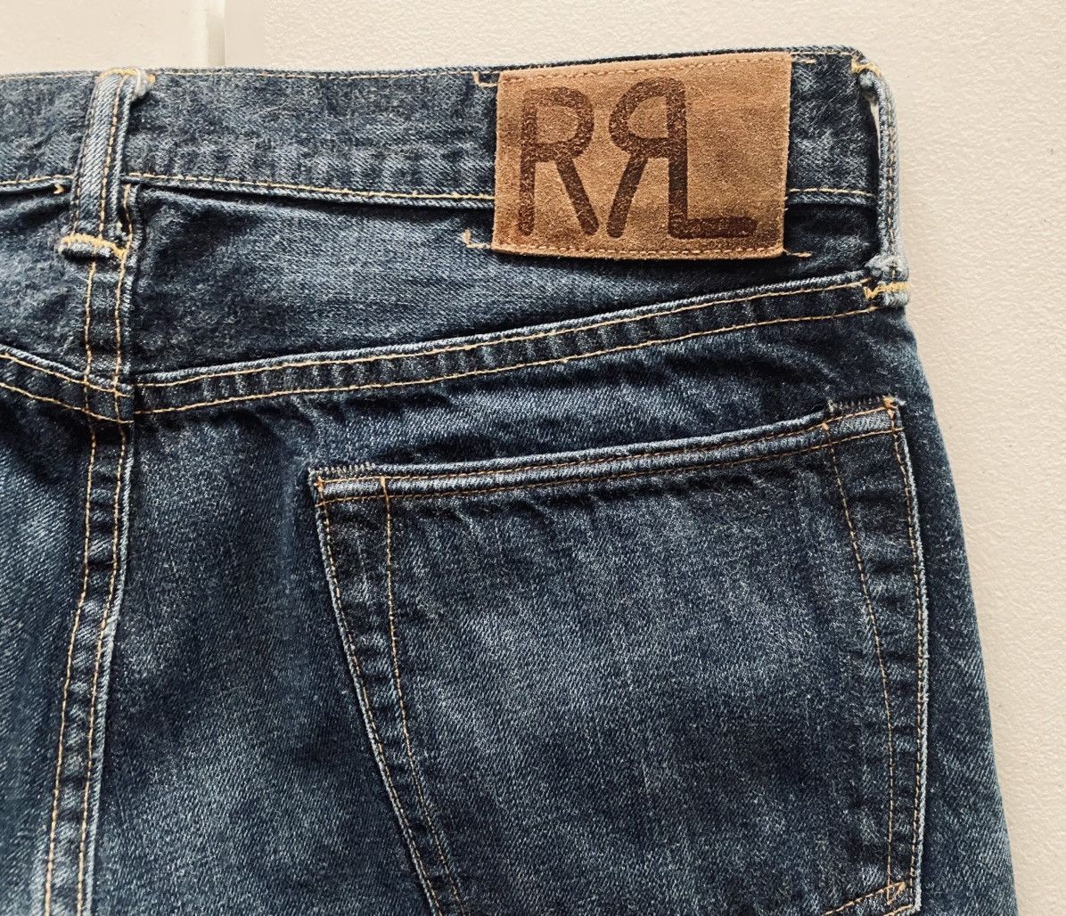 RRL Ralph Lauren RRL Slim Fit American Selvedge Still Water Wash 2 Jeans 32 Size US 32 / EU 48 - 13 Thumbnail