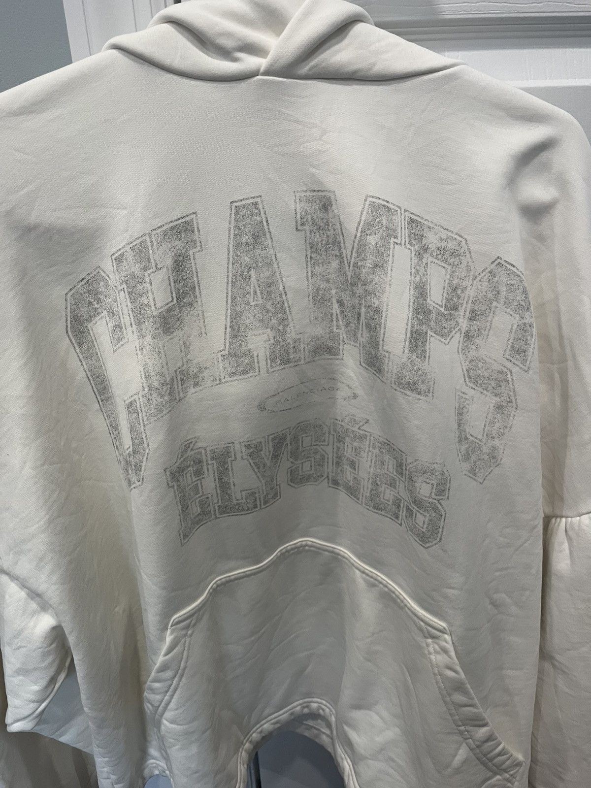 Balenciaga Balenciaga Champ Elysees white hoodie Size US M / EU 48-50 / 2 - 2 Thumbnail