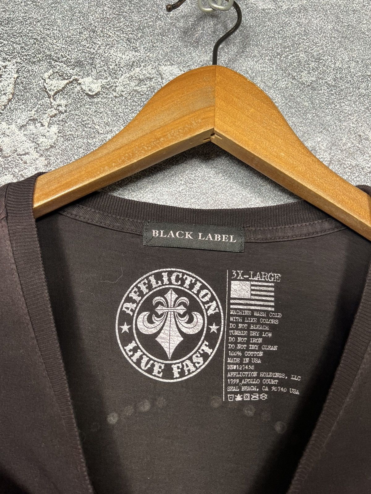 Affliction Affliction Black Label Skull Logo Oversize T-shirt Tee Size US XXL / EU 58 / 5 - 6 Thumbnail