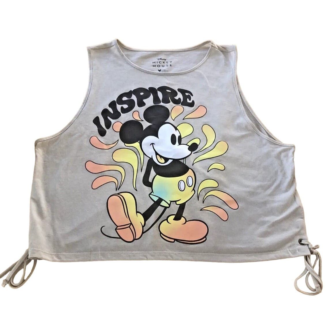 Disney Disney Mickey Mouse Yellow Rainbow Inspire Tie Waist Tank Size XXL / US 16-18 / IT 52-54 - 6 Thumbnail