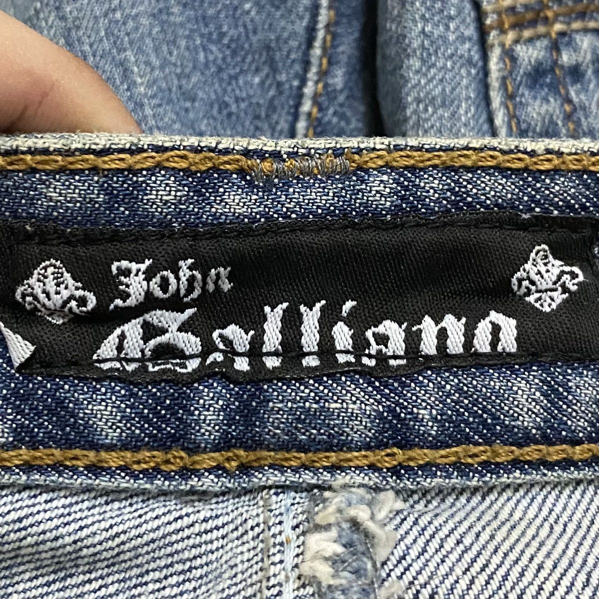 John Galliano Rare Design Vintage Brand John Galliano Flared Jeans 2000s Size US 28 / EU 44 - 9 Thumbnail