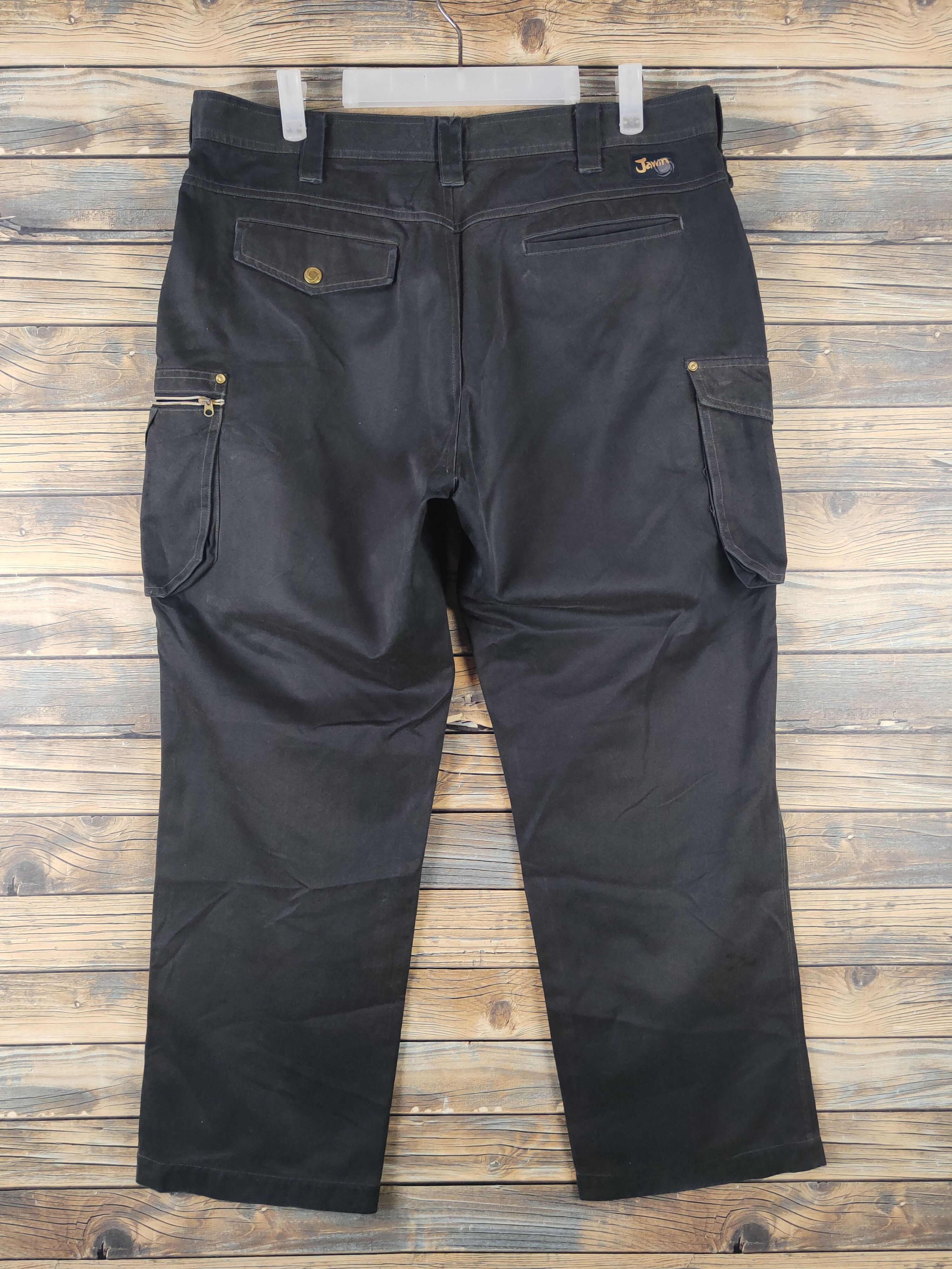 Japanese Brand DL Jawin Black Faded Multipocket Cargo Pants #2167 Size US 36 / EU 52 - 7 Thumbnail