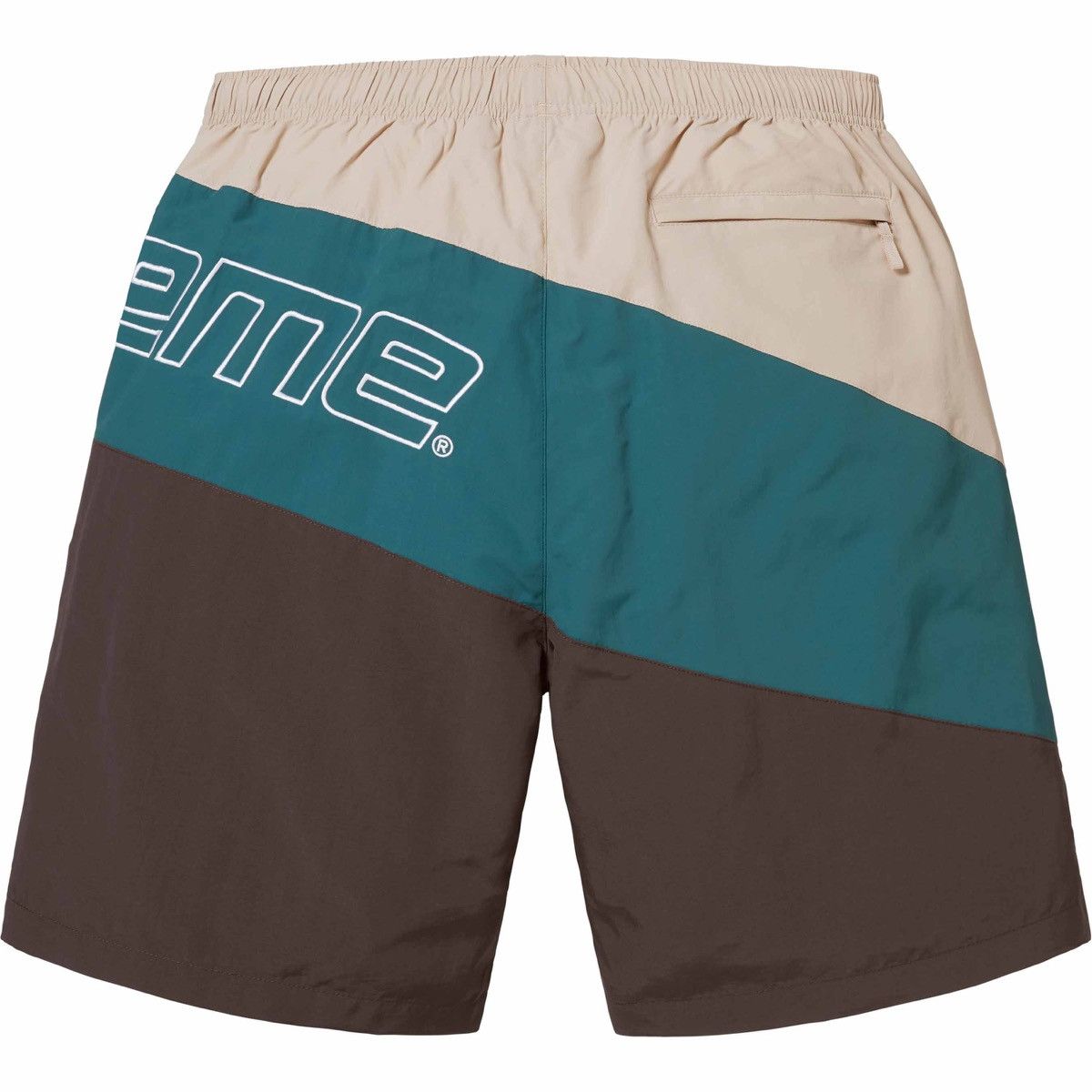 Supreme SUPREME CURVE NYLON SHORT SS24 Size Large in Brown | Grailed