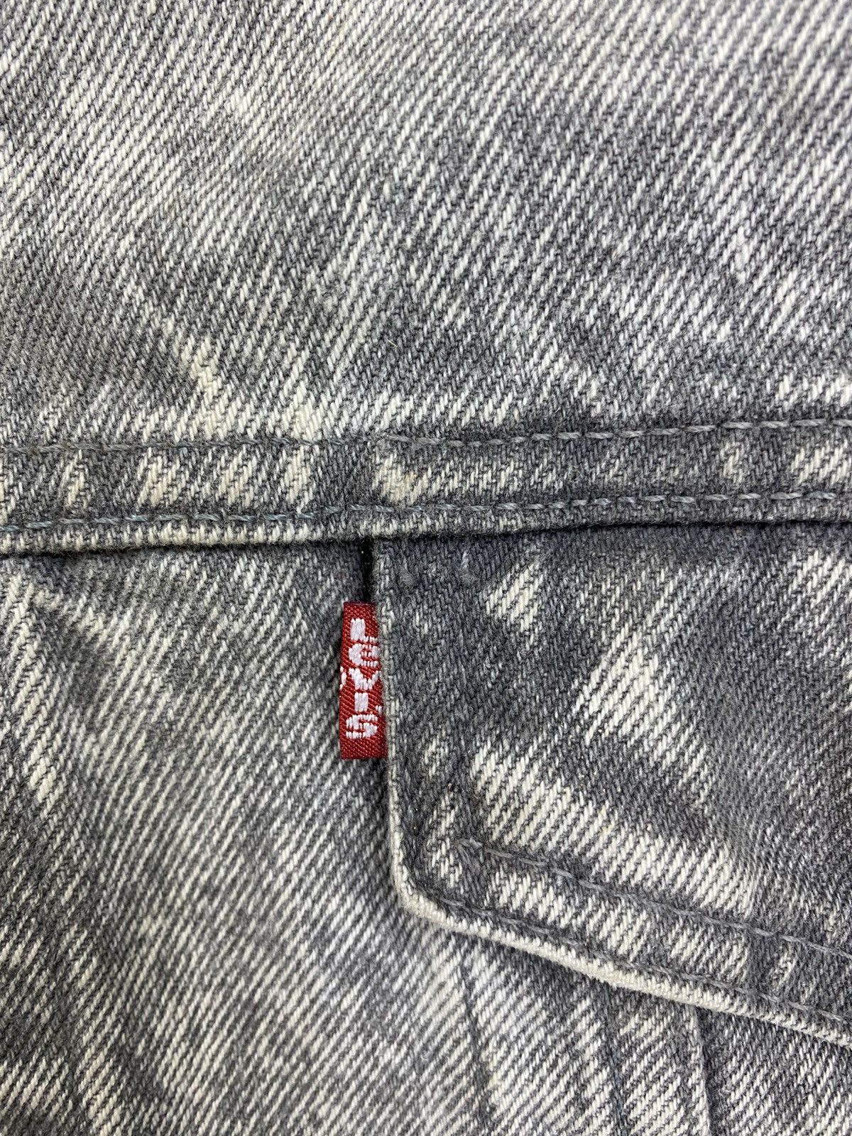 Levi's 🔥Vintage 60s Levi’s Acid Grey Denim Trucker Jacket Size US XL / EU 56 / 4 - 11 Thumbnail