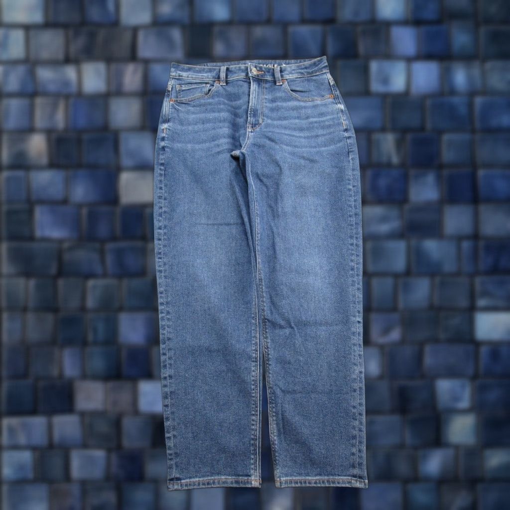 American Eagle Outfitters American Eagle Outfitters Jeans Stretch Blue Denim High Rise Mom Size 6 Short Medium Wash Womens 90s Style Size 28" / US 6 / IT 42 - 1 Thumbnail