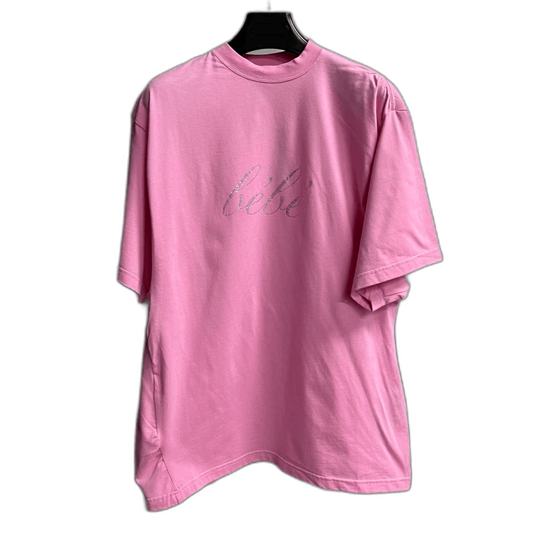 Balenciaga Pink Balenciaga Bebe Logo Short Sleeve T-Shirt-2507 Size US S / EU 44-46 / 1 - 1 Thumbnail