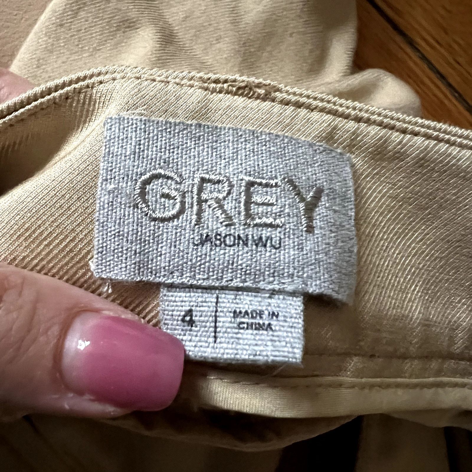 Jason Wu Jason Wu grey belted twill pants beige size 4 Size 27" / US 4 / IT 40 - 4 Thumbnail