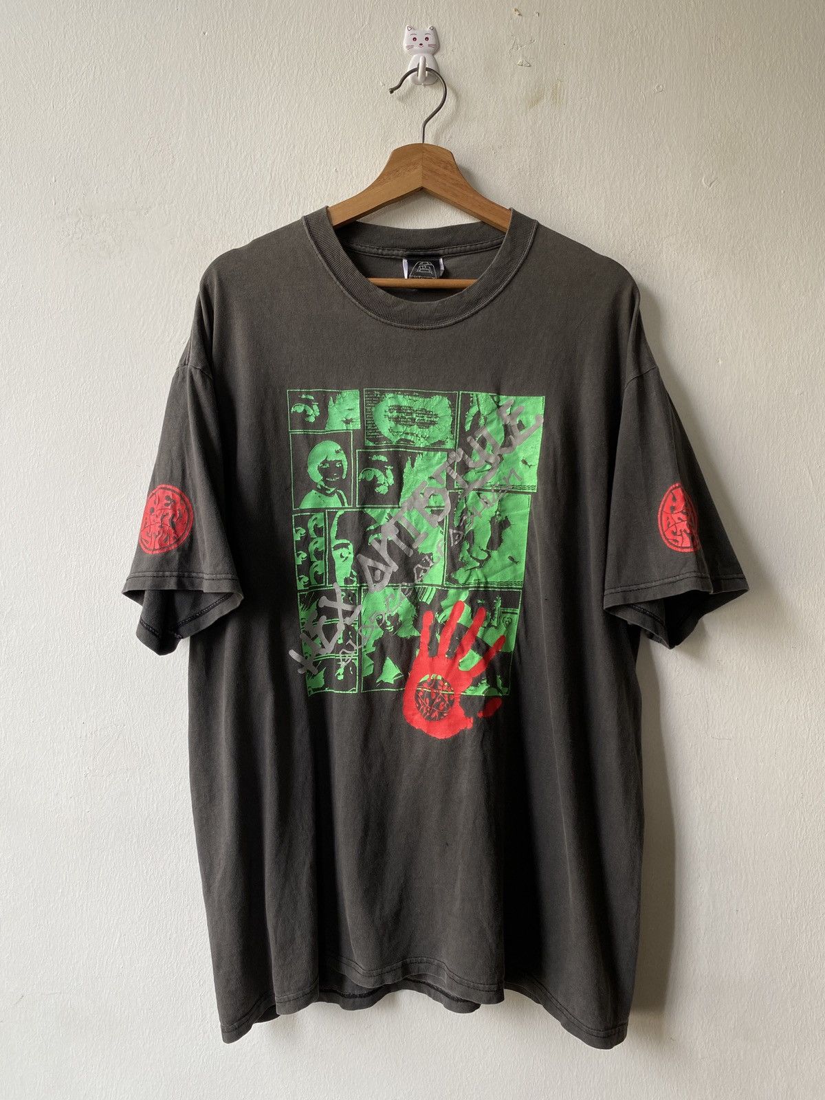 Japanese Brand × Santa Cruz Skateboards × Vintage Vintage 90’s Hex Antistyle Japan Brand Skateboard Shirt Size US L / EU 52-54 / 3 - 3 Thumbnail