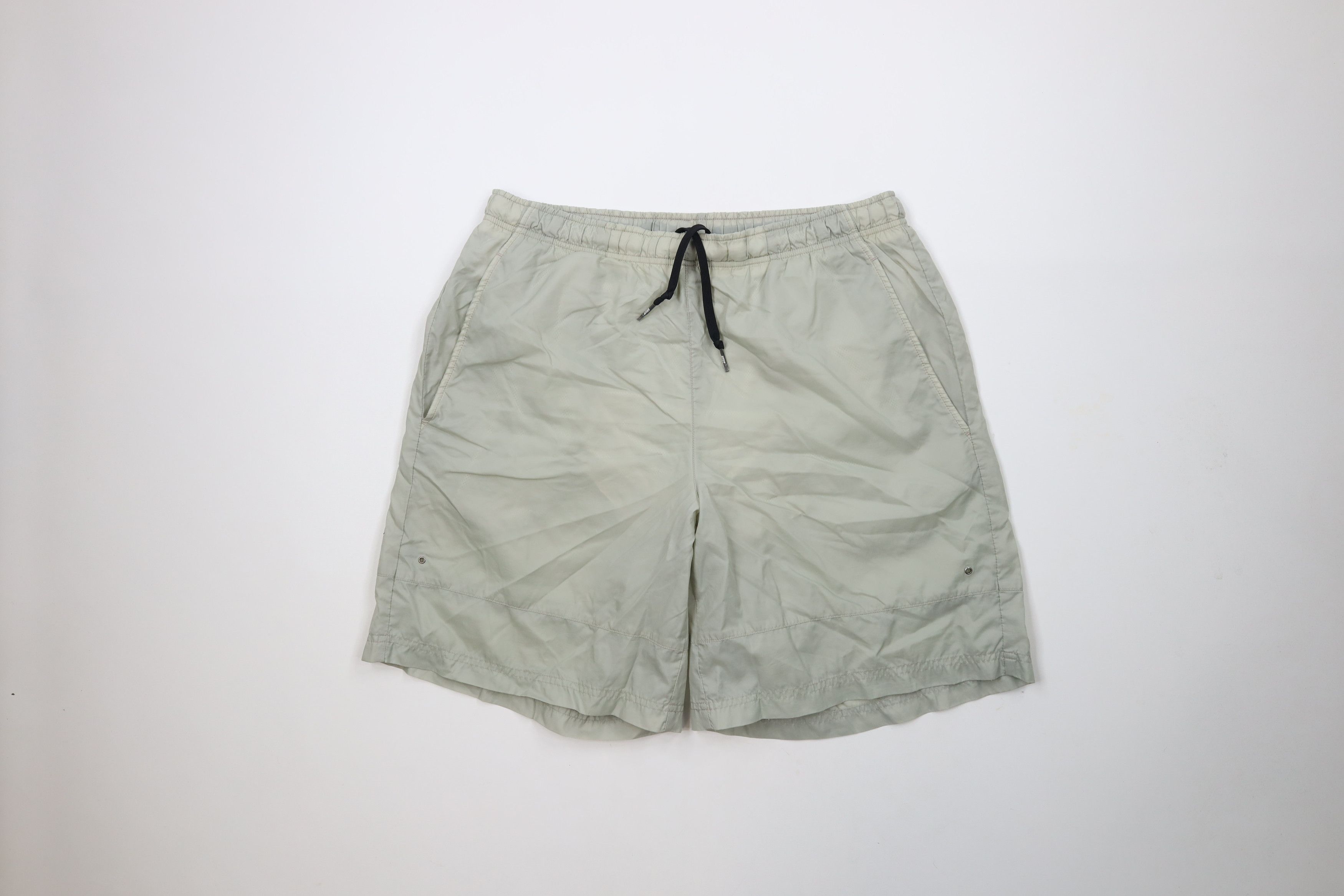 Nike × Vintage Vintage 90s Y2K Nike Mini Swoosh Lined Shorts Light Green Size US 34 / EU 50 - 1 Thumbnail