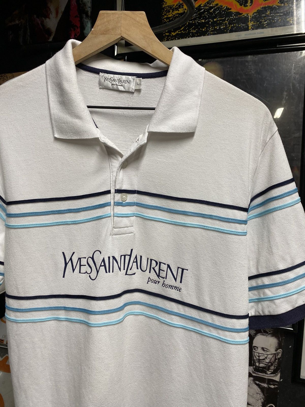 Yves Saint Laurent Ysl White Polo Men’s T-Shirt Yves Saint Laurent Size Large Size US L / EU 52-54 / 3 - 2 Thumbnail