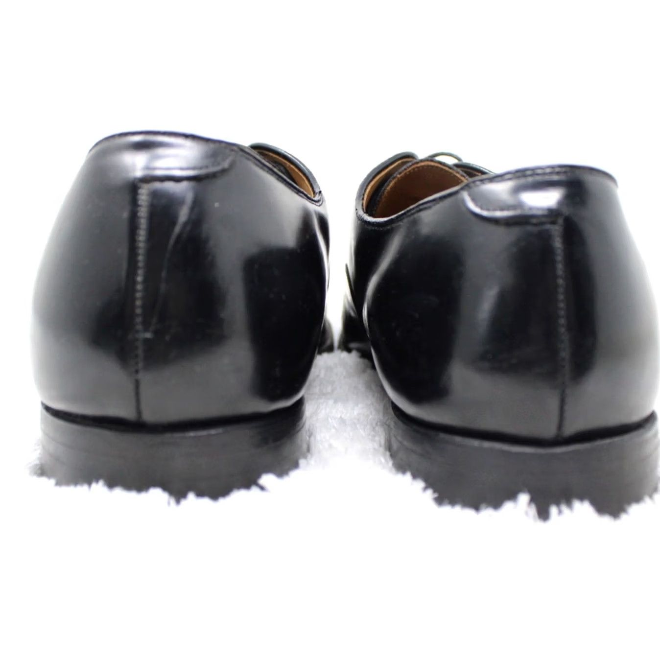 Johnston & Murphy Dress Shoes Mens 12 Black Melton Cap Toe 