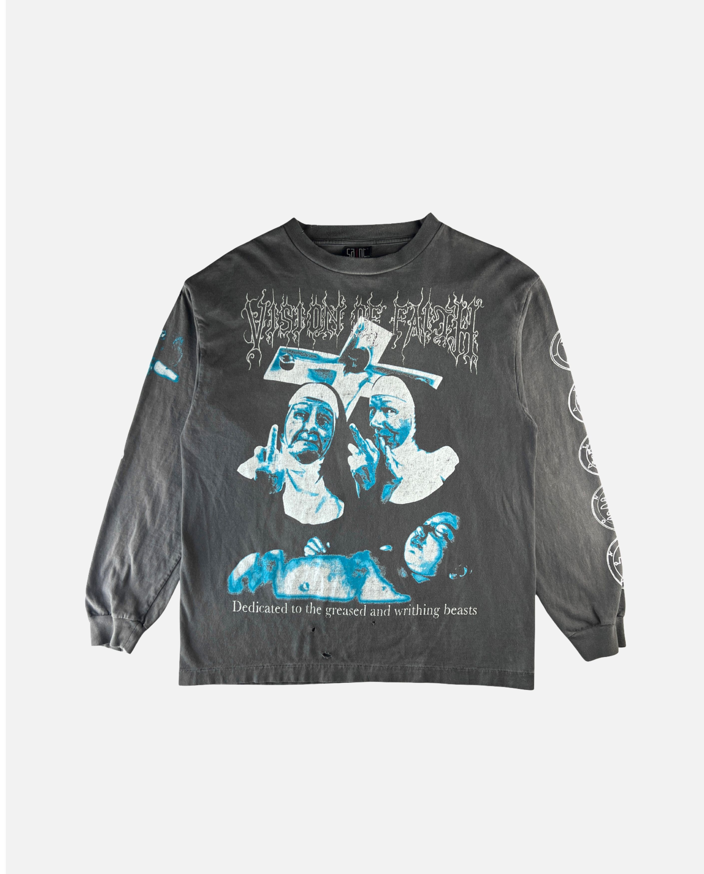 Saint Michael Saint Michael Foot Print LS Tee | Grailed