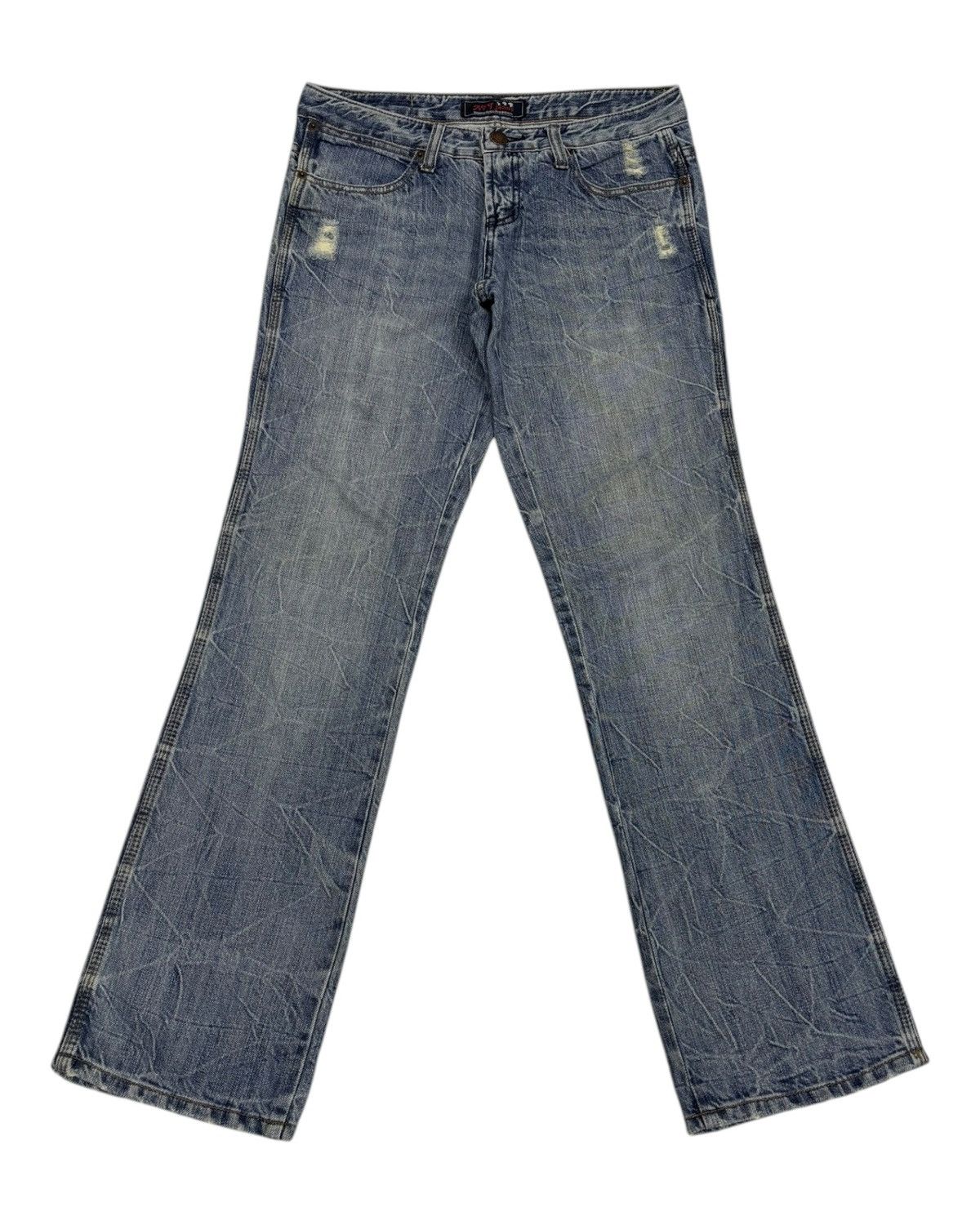 Beauty Beast × Hysteric Glamour AFT Japan Flare Jeans Bootcut Distressed Denim Size 31" - 1 Thumbnail