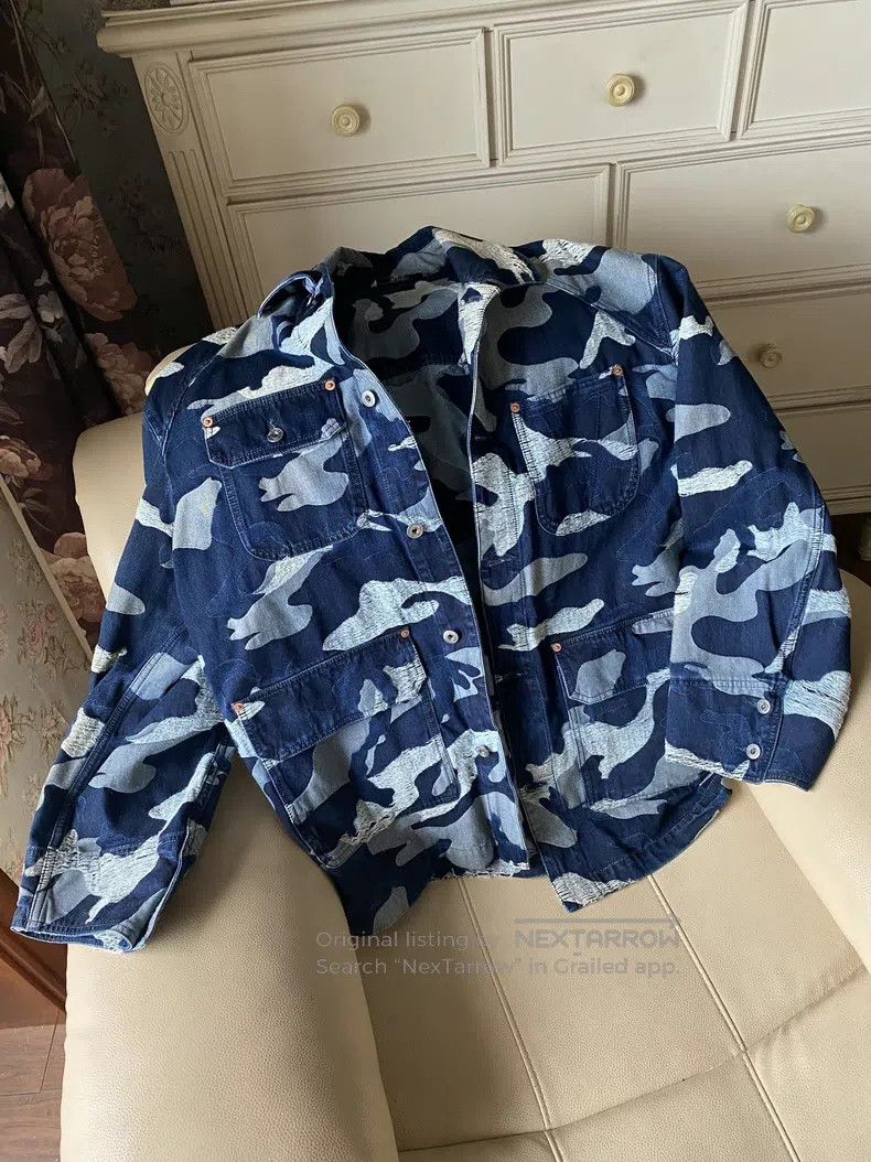 Valentino Valentino Camouflage denim shirt jacket Size US XL / EU 56 / 4 - 2 Thumbnail