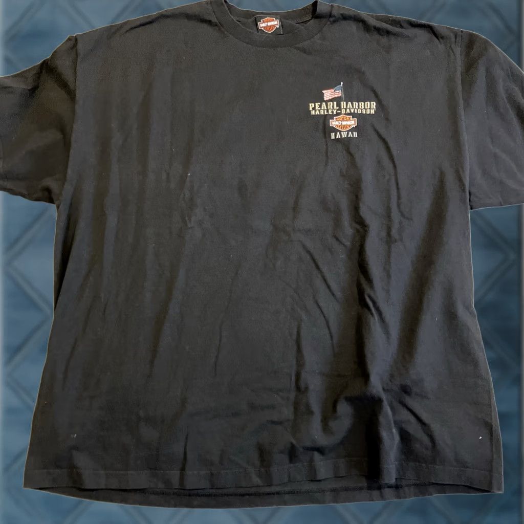 Harley Davidson Harley-Davidson T-Shirt Double-Sided Graphic Print 3XL Black Crew Neck Men Vintage? No (adjusted) Size US XXL / EU 58 / 5 - 1 Thumbnail