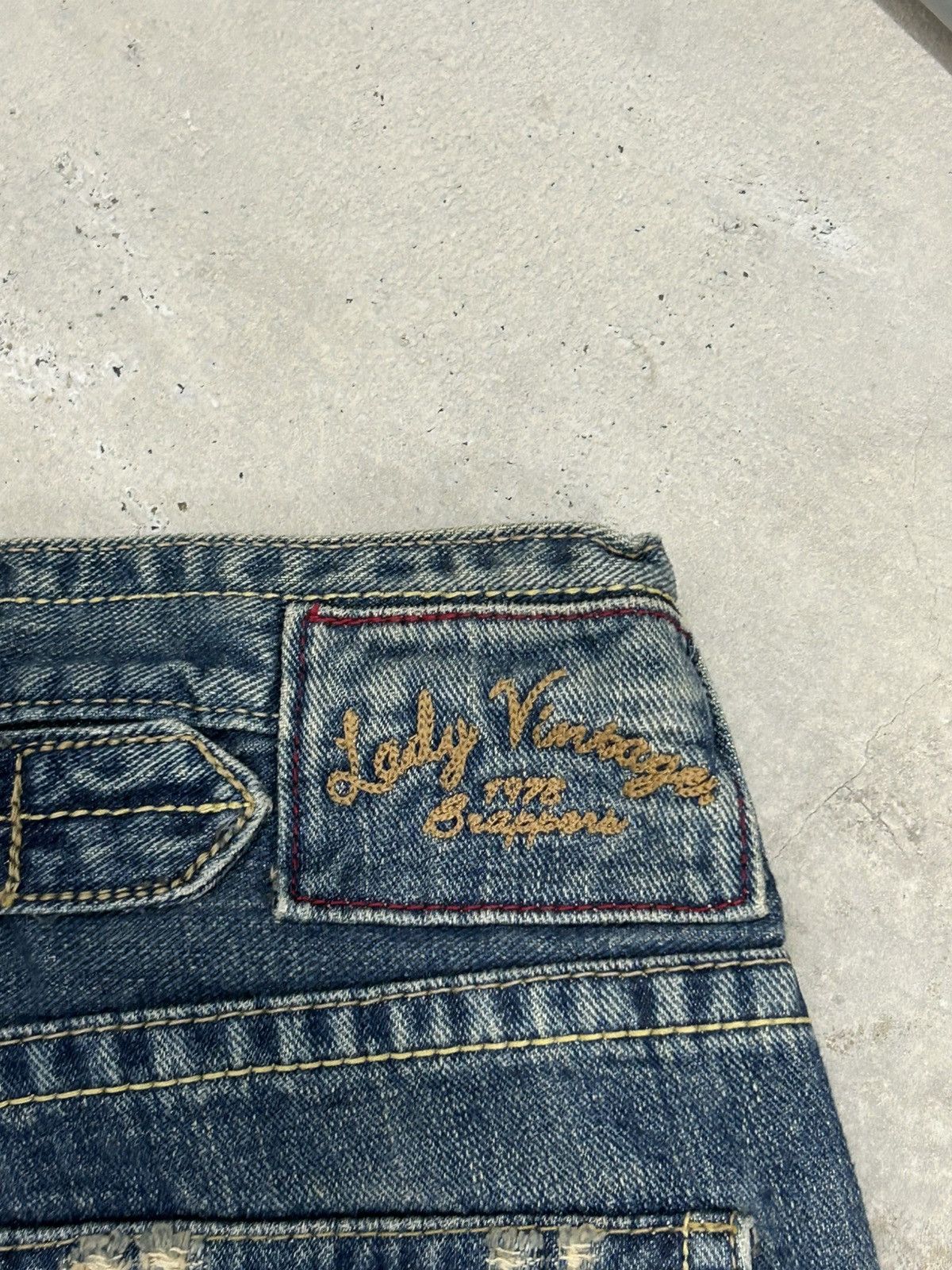 GOSTAR DE FUGA × Hysteric Glamour × Japanese Brand Brappers Jean Flare Rectangular Pocket Distressed Denim Size US 29 - 14 Thumbnail
