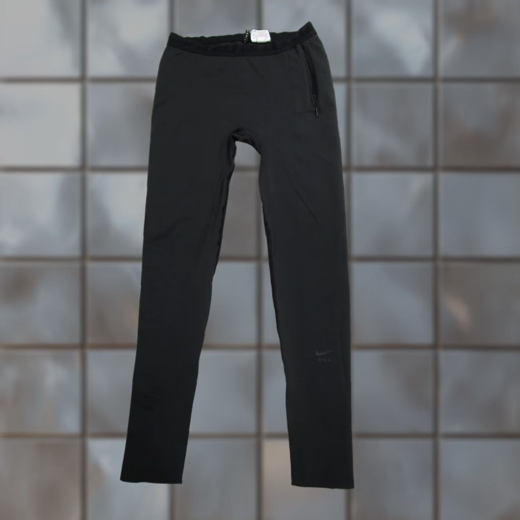 VINTAGE Nike Leggings Womens S Black Gym & Training Activewear Nylon Elastane Slim Fit