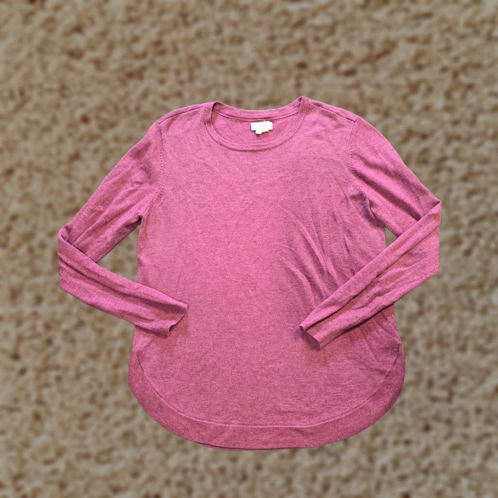 FatFace Fat Face Sweater Womens Size 4 Pink Purple Wool Blend Long Sleeve Classic Casual Pullover Knit Round Neck Regular Women Size S / US 4 / IT 40 - 1 Thumbnail