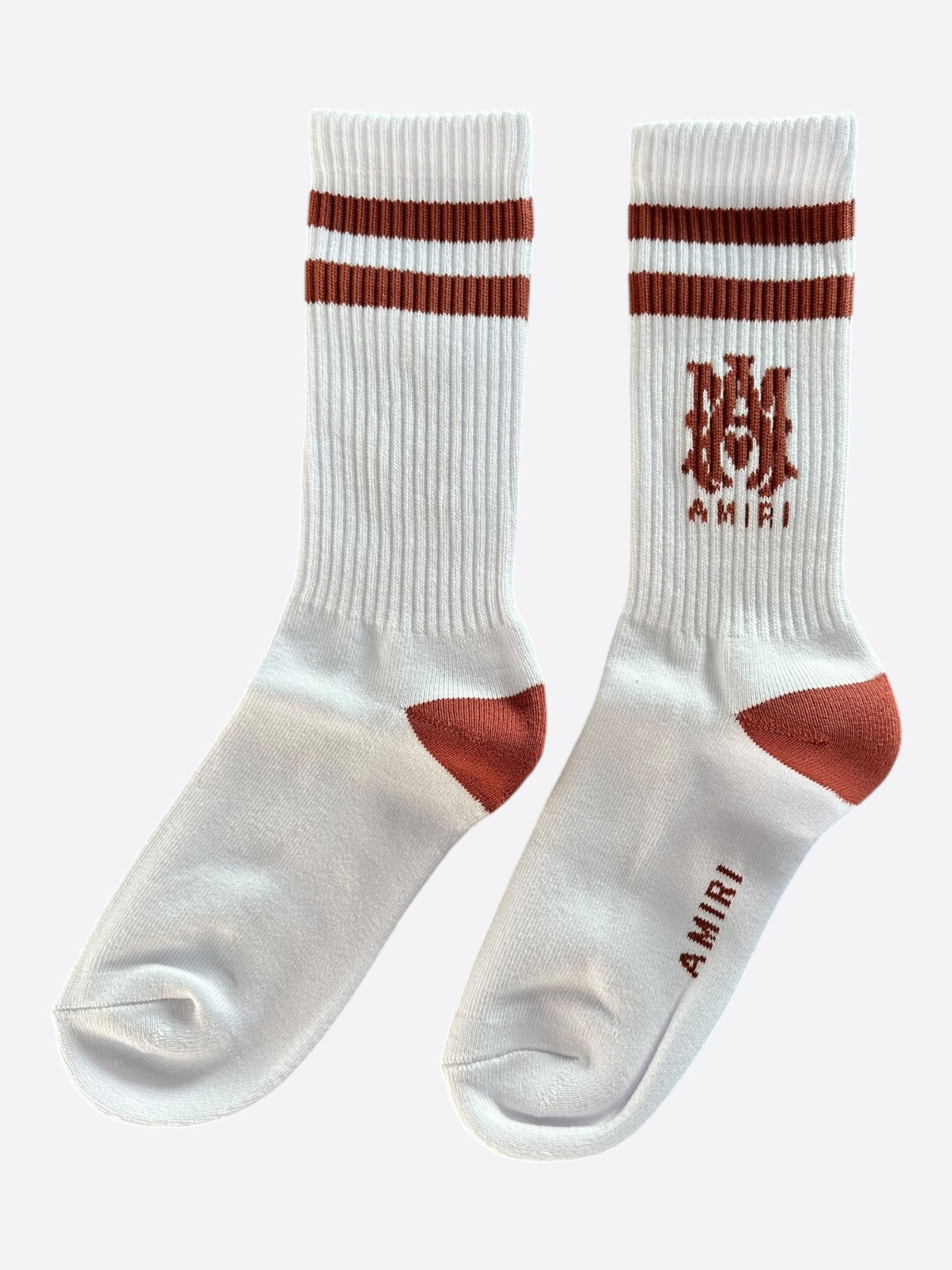 Amiri Amiri White & Red MA Logo Socks Size ONE SIZE - 2 Thumbnail