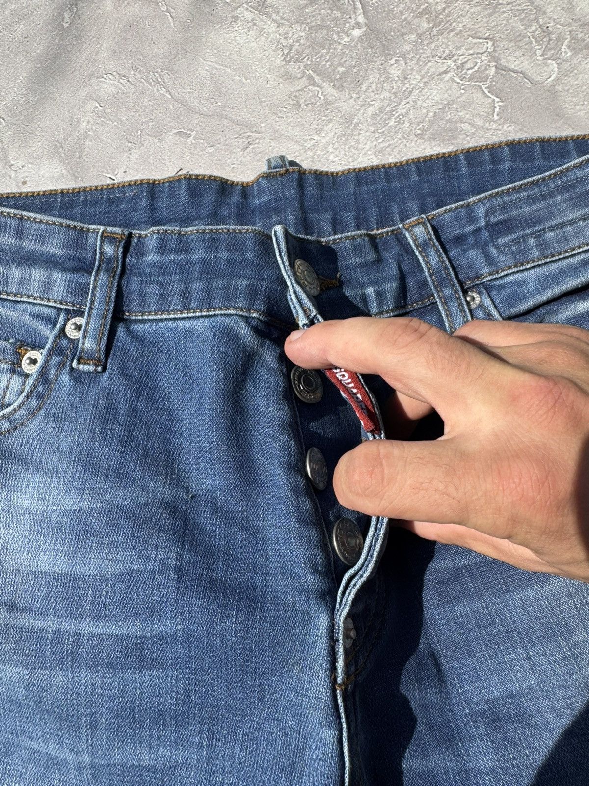 Dsquared2 Dsquared2 Distressed Effect Y2k Slim Fit Men's Jeans Size US 32 / EU 48 - 10 Thumbnail